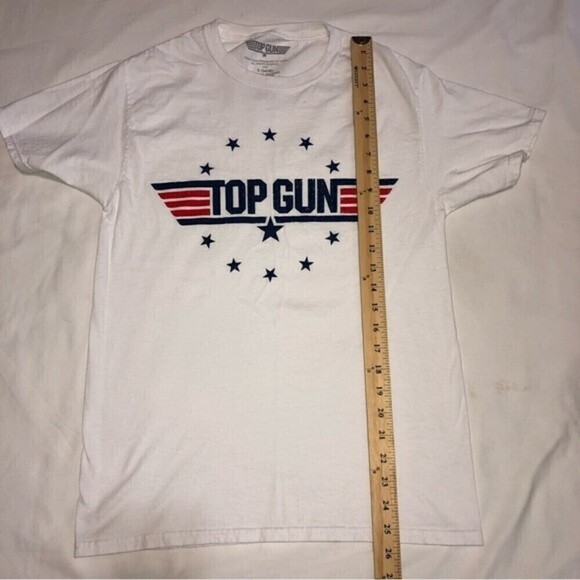 Top Gun White Tee T-Shirt Small Unisex - Picture 4 of 5